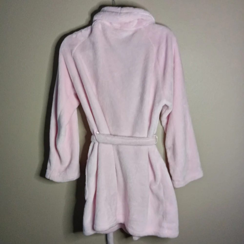 Victoria's Secret ANGEL Cozy Plush Short Robe Pink M/L
